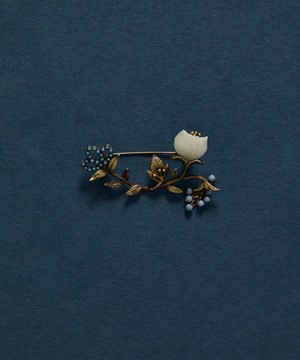 【ADIEU TRISTESSE】【クリスマスマルシェ】両サイドお花ブローチ 詳細画像 ターコイズブルー 1