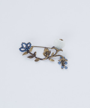 【ADIEU TRISTESSE】【クリスマスマルシェ】両サイドお花ブローチ 詳細画像 ターコイズブルー 2