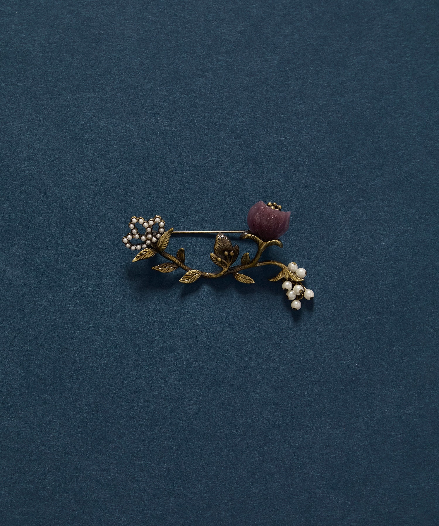 【ADIEU TRISTESSE】【クリスマスマルシェ】両サイドお花ブローチ 詳細画像 オフホワイト 1