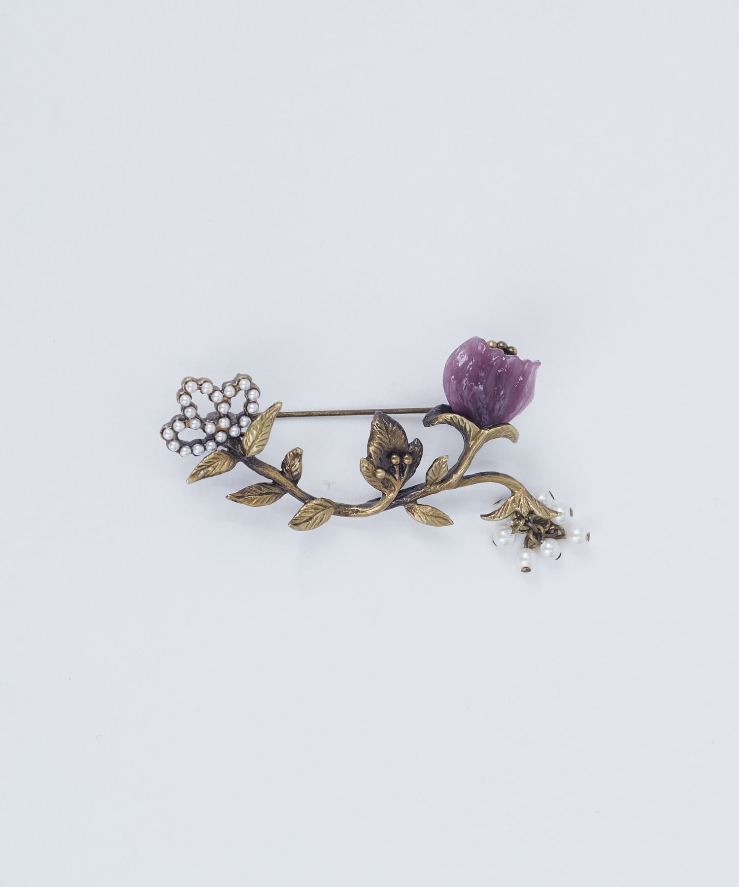 【ADIEU TRISTESSE】【クリスマスマルシェ】両サイドお花ブローチ 詳細画像 オフホワイト 2