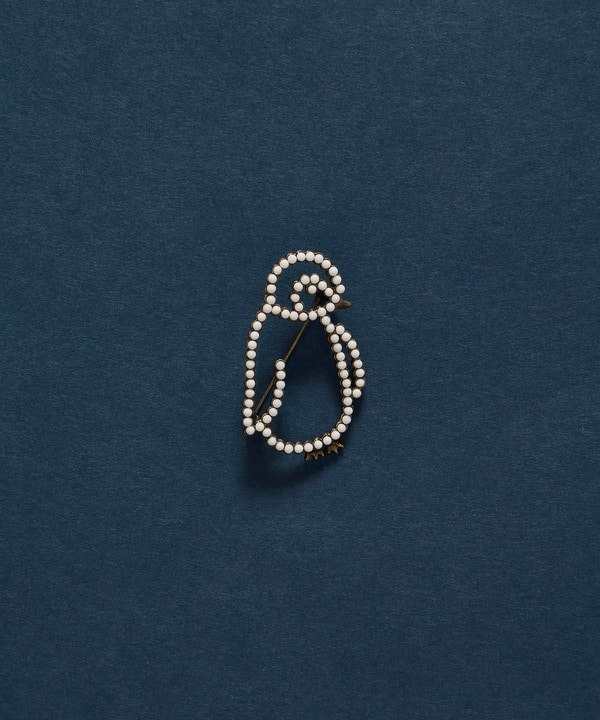 【ADIEU TRISTESSE】【クリスマスマルシェ】ペンギンシルエットブローチ