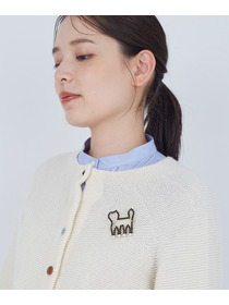 【ADIEU TRISTESSE】【クリスマスマルシェ】キラキラネコシルエットブローチ 詳細画像 ブラック 2