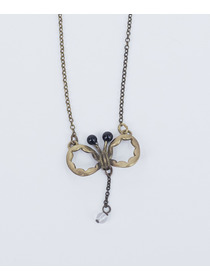 【ADIEU TRISTESSE】【クリスマスマルシェ】ちょうちょネックレス 詳細画像 ゴールド 5