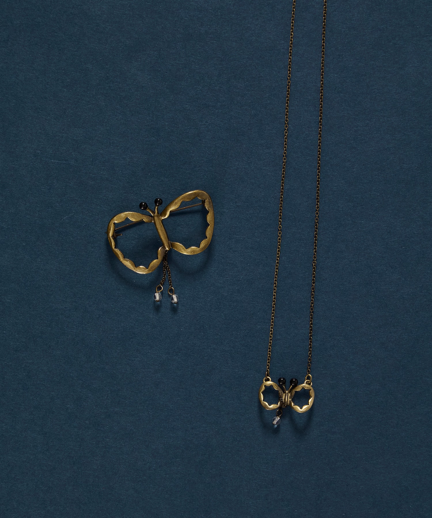 【ADIEU TRISTESSE】【クリスマスマルシェ】ちょうちょネックレス 詳細画像 ゴールド 2