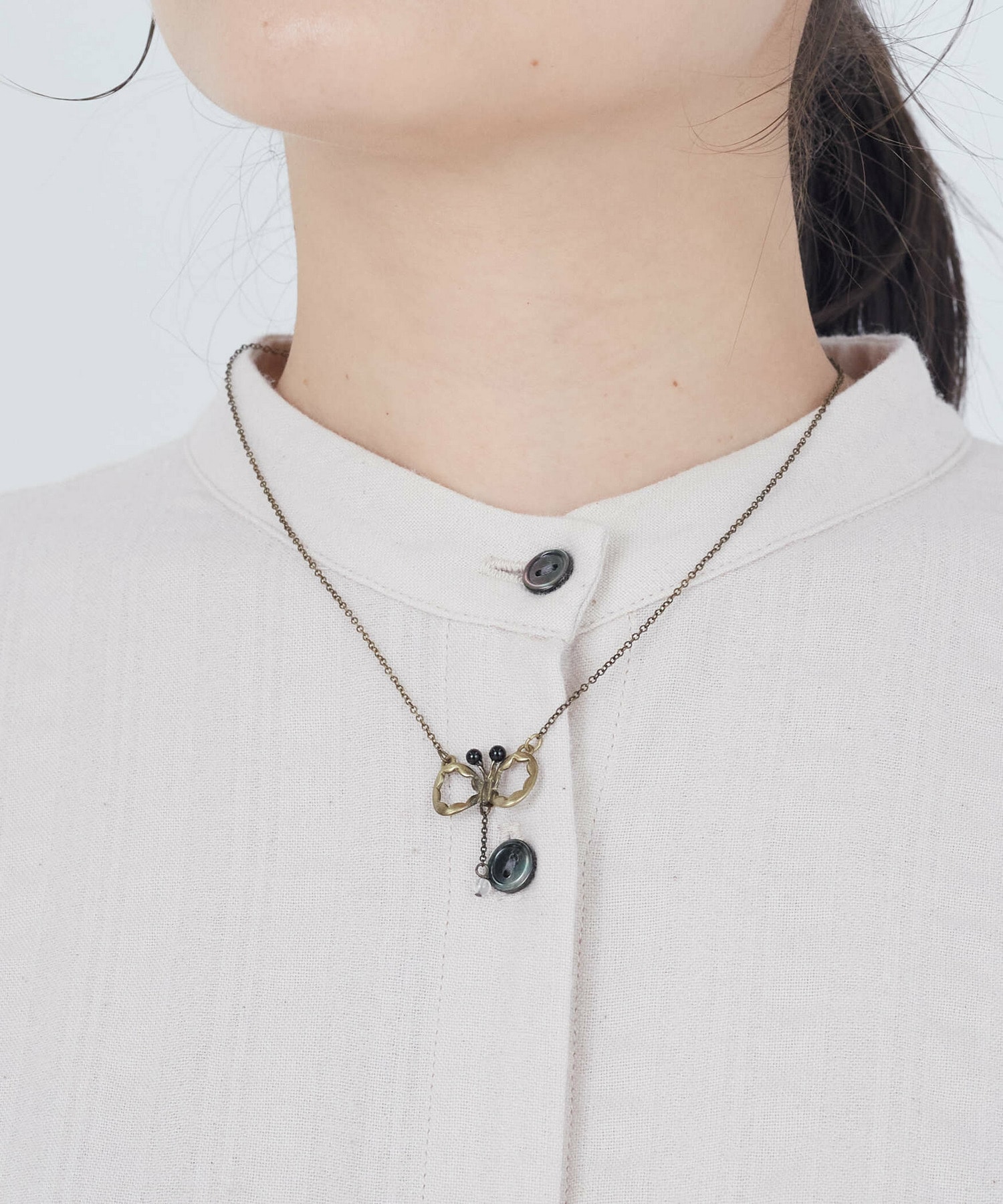 【ADIEU TRISTESSE】【クリスマスマルシェ】ちょうちょネックレス 詳細画像 ゴールド 4