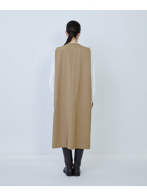 【LOISIR】ウール混ギャバスリーブレスワンピース 詳細画像 ブラック 14