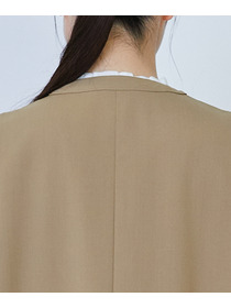 【LOISIR】ウール混ギャバスリーブレスワンピース 詳細画像 ブラック 16