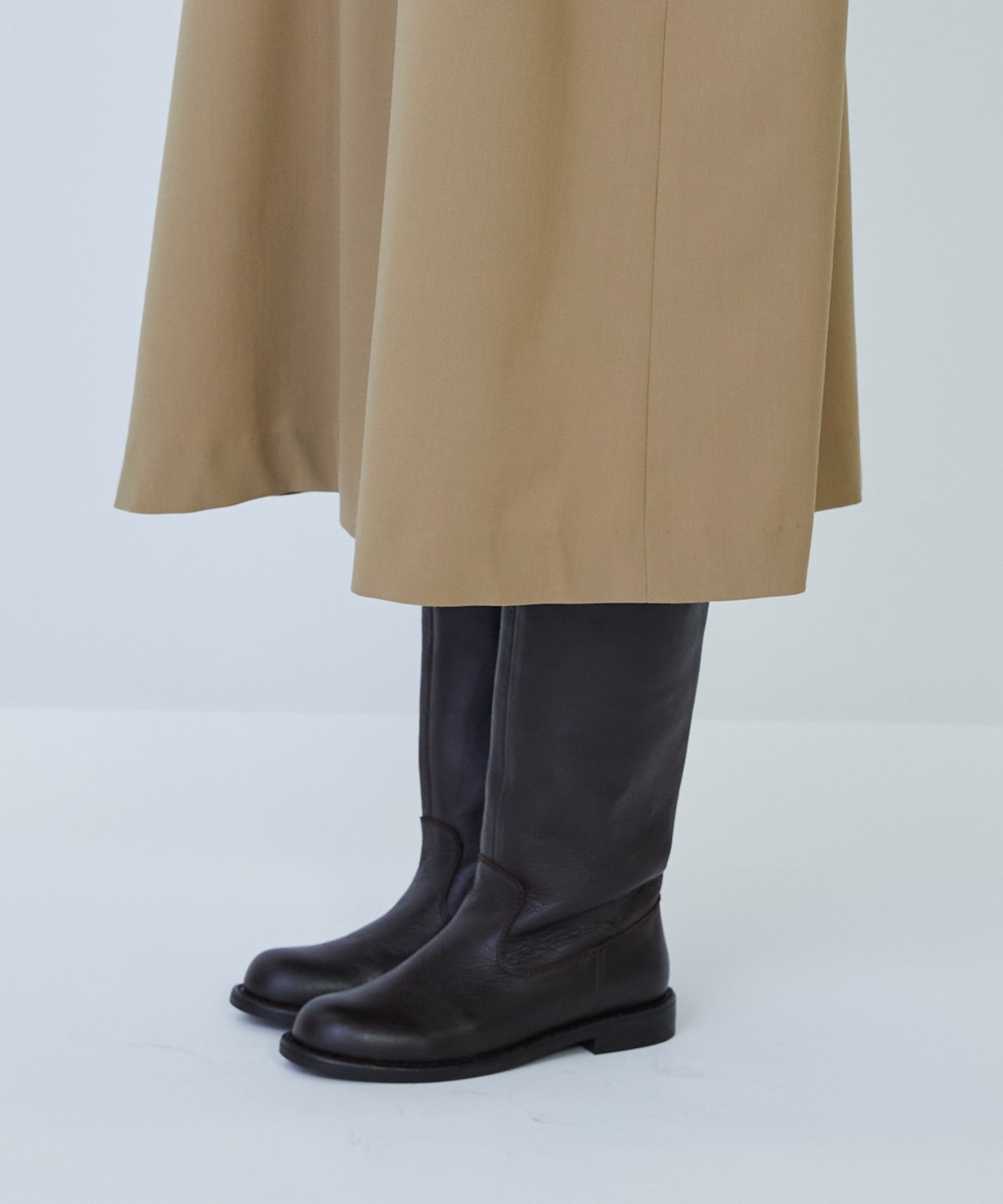 【LOISIR】ウール混ギャバスリーブレスワンピース 詳細画像 ブラック 20