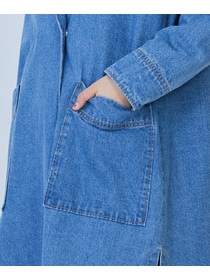 【LOISIR】デニムガウンコート 詳細画像 ライトブルー 10