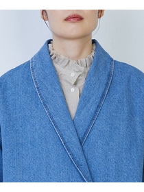 【LOISIR】デニムガウンコート 詳細画像 ライトブルー 7