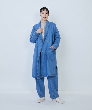 【LOISIR】デニムガウンコート 詳細画像 ライトブルー 1