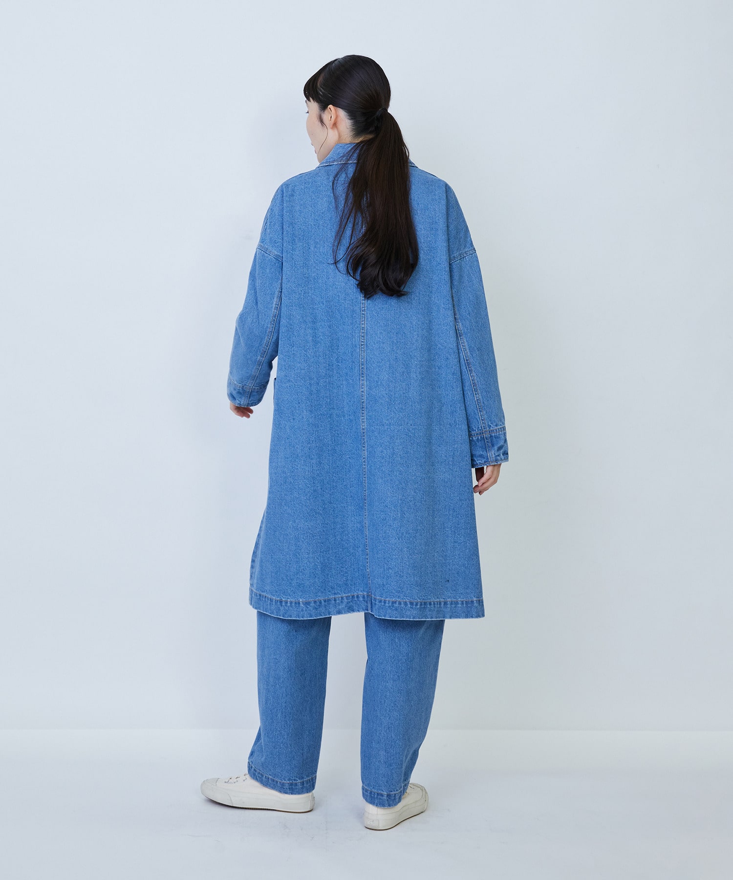 【LOISIR】デニムガウンコート 詳細画像 ライトブルー 3