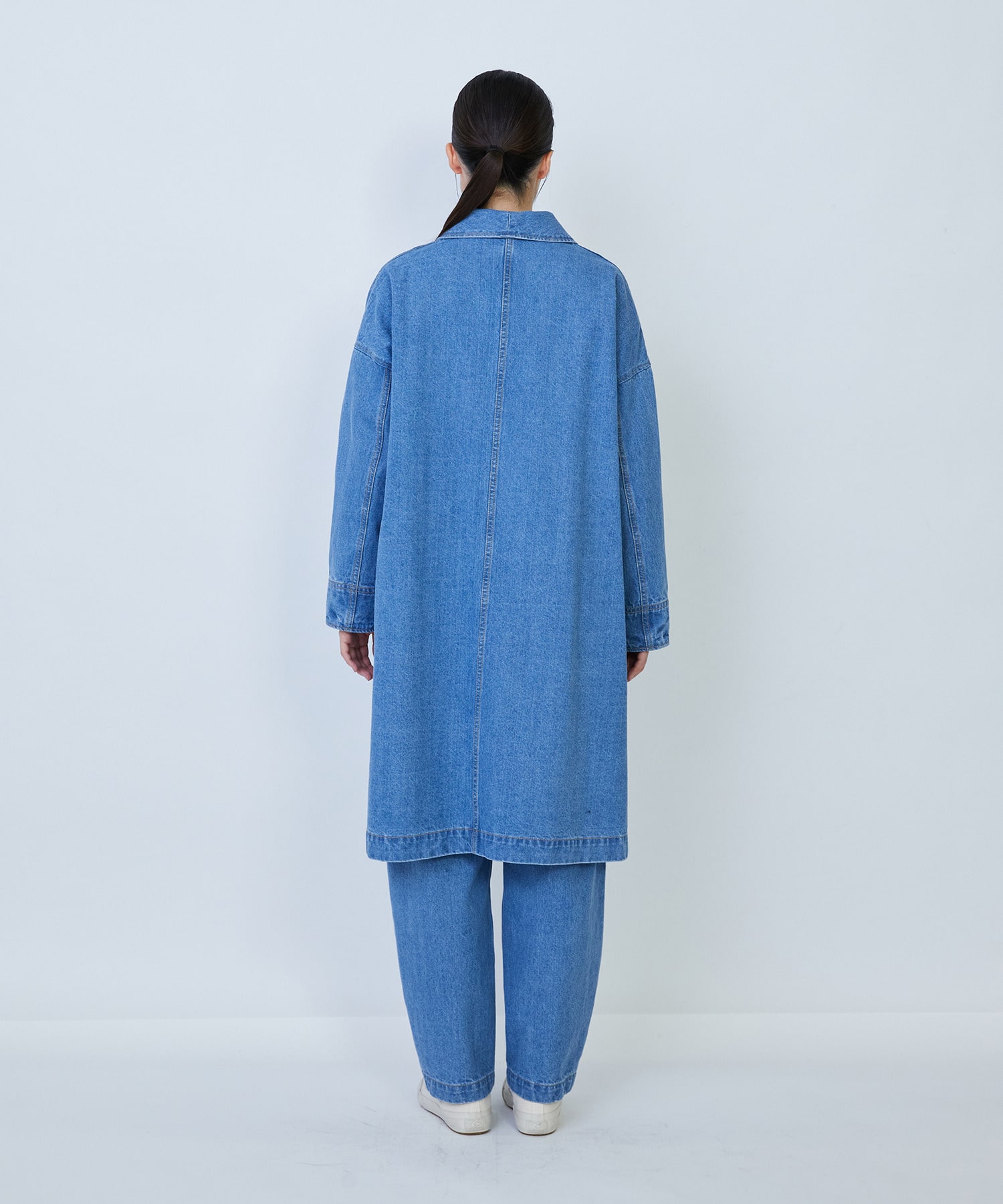 【LOISIR】デニムガウンコート 詳細画像 ライトブルー 6
