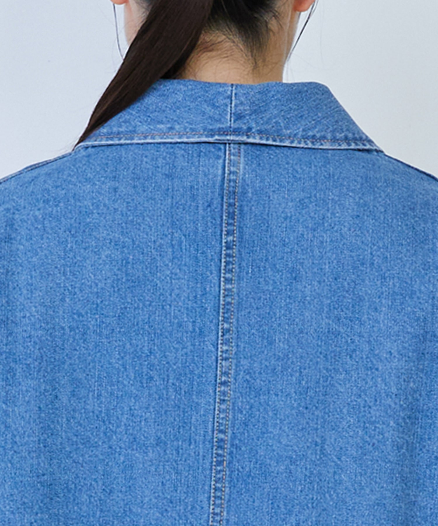【LOISIR】デニムガウンコート 詳細画像 ライトブルー 8