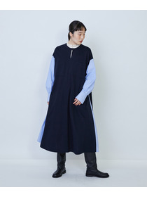 【LOISIR】コットンポンチコンビネーションワンピース 詳細画像 グリーン系その他 1