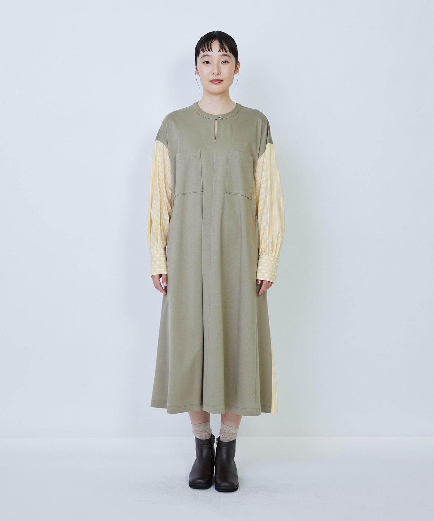 【LOISIR】コットンポンチコンビネーションワンピース 詳細画像 グリーン系その他 13