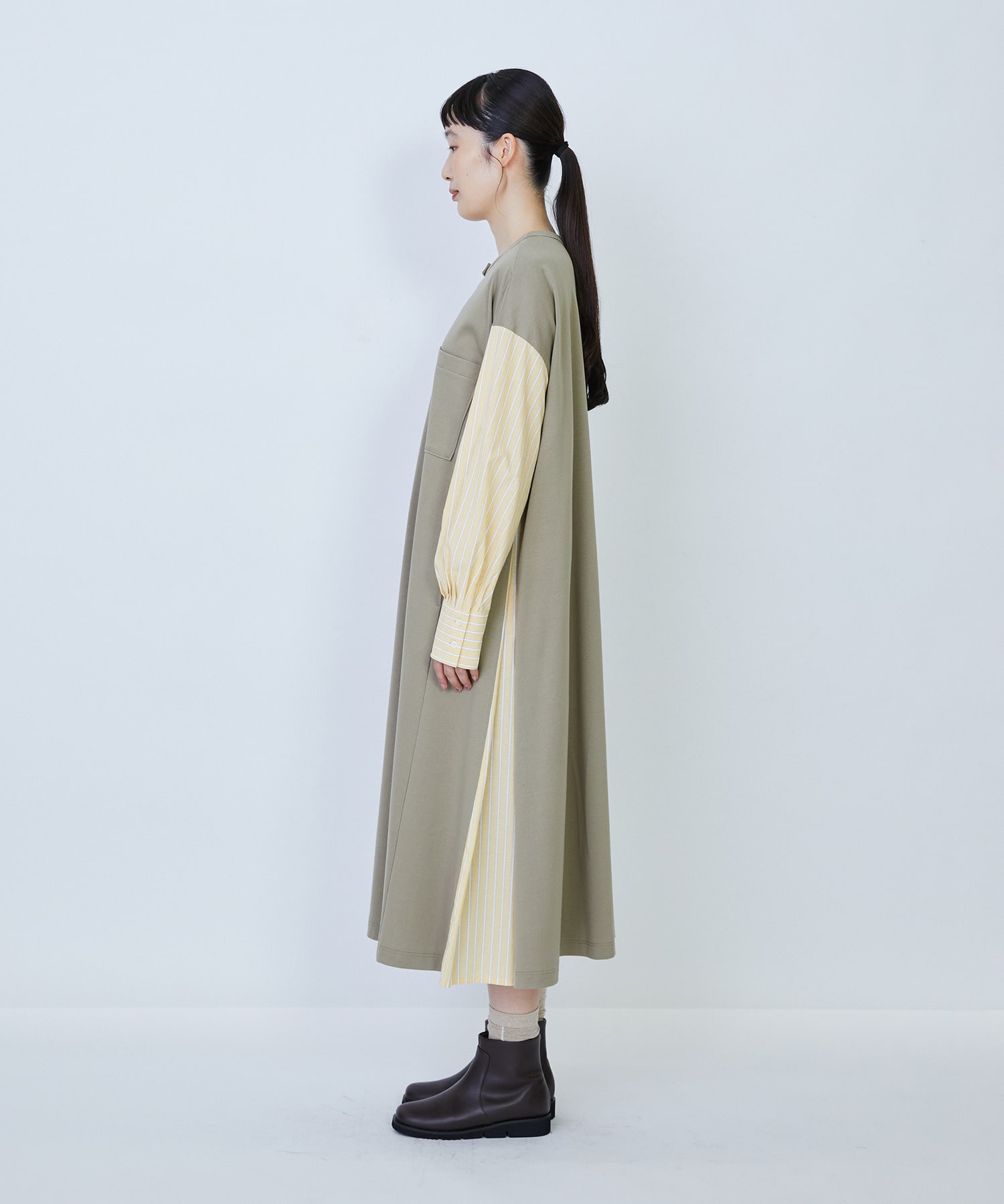 【LOISIR】コットンポンチコンビネーションワンピース 詳細画像 グリーン系その他 14