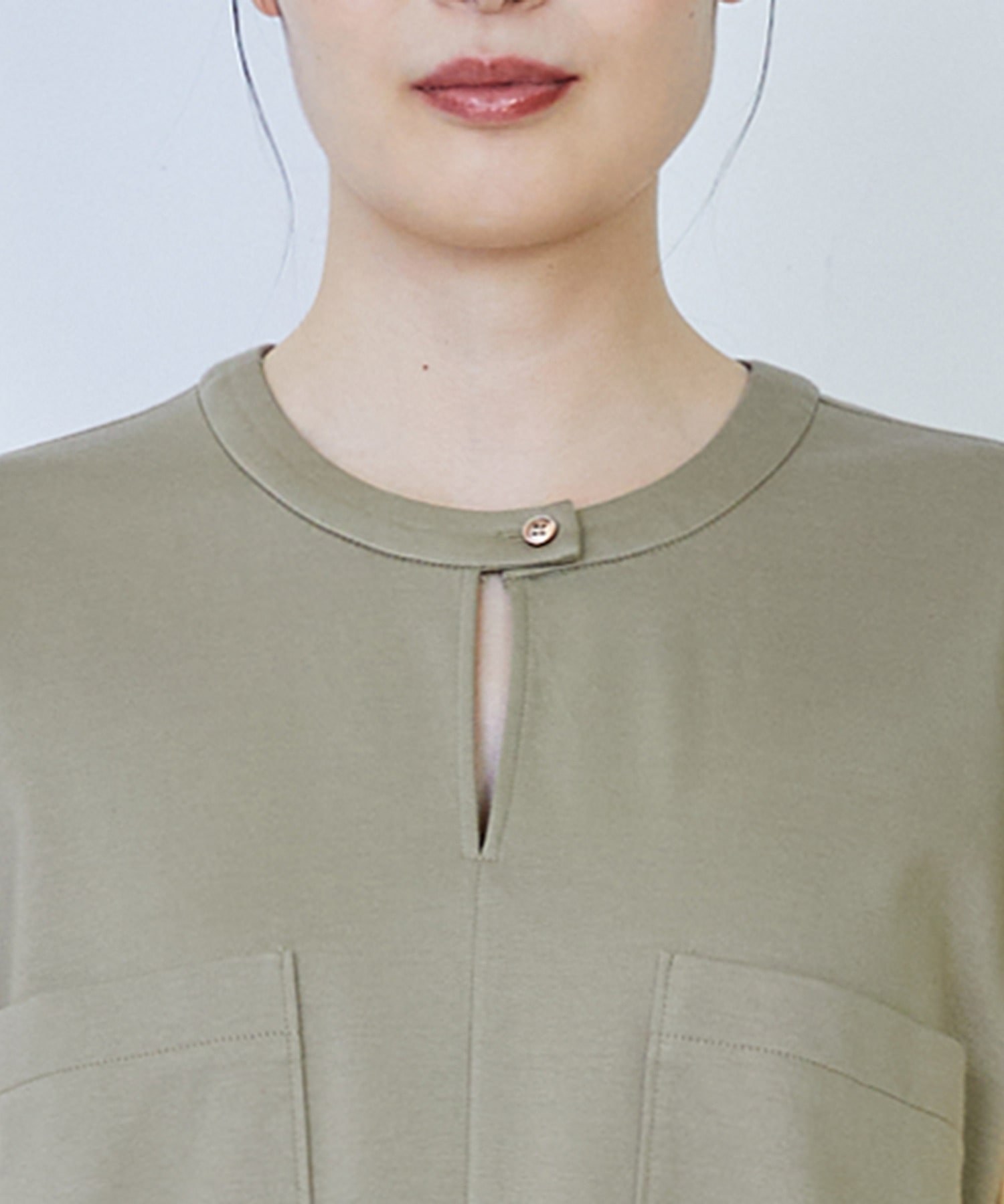 【LOISIR】コットンポンチコンビネーションワンピース 詳細画像 グリーン系その他 16