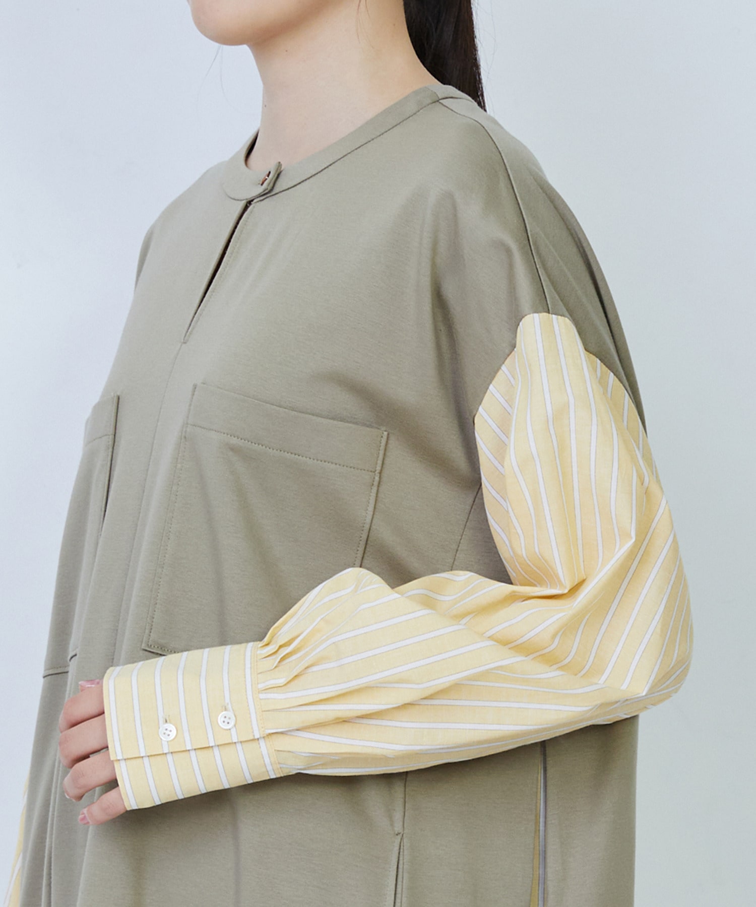 【LOISIR】コットンポンチコンビネーションワンピース 詳細画像 グリーン系その他 18