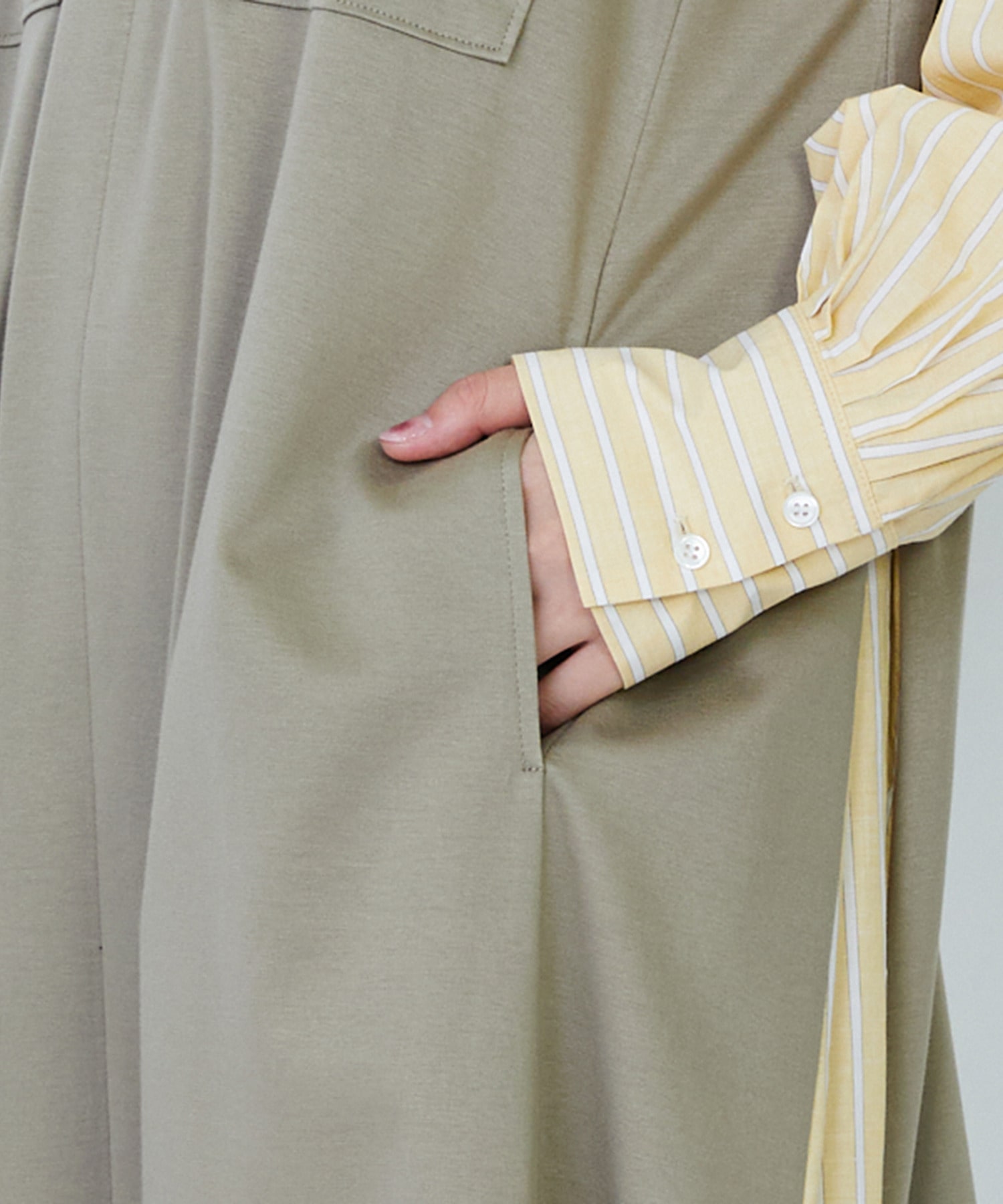 【LOISIR】コットンポンチコンビネーションワンピース 詳細画像 グリーン系その他 19