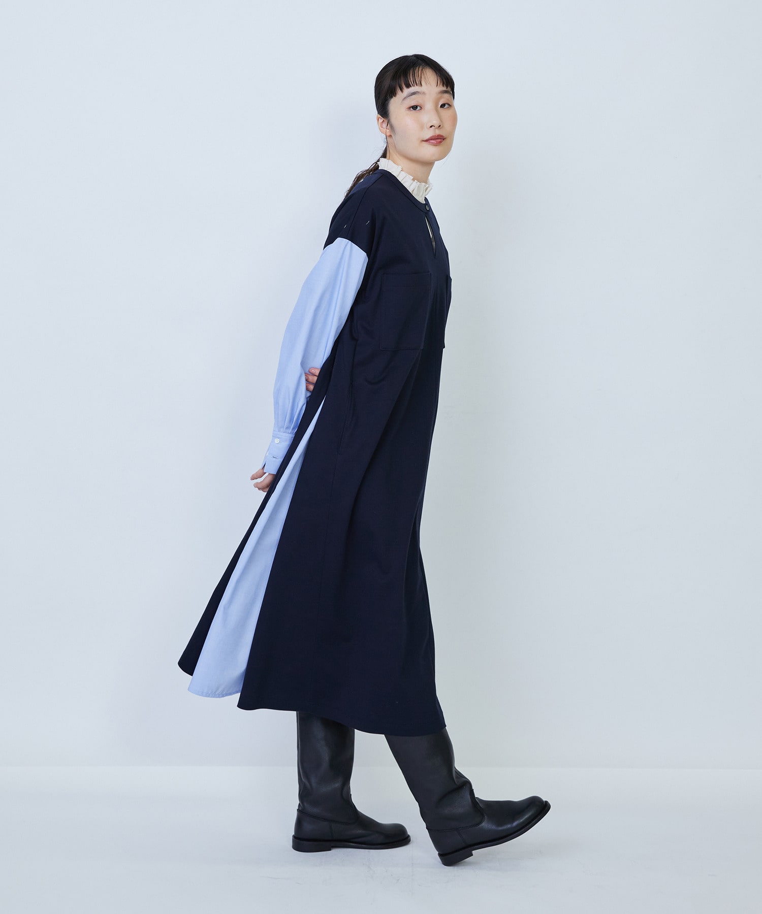 【LOISIR】コットンポンチコンビネーションワンピース 詳細画像 グリーン系その他 2