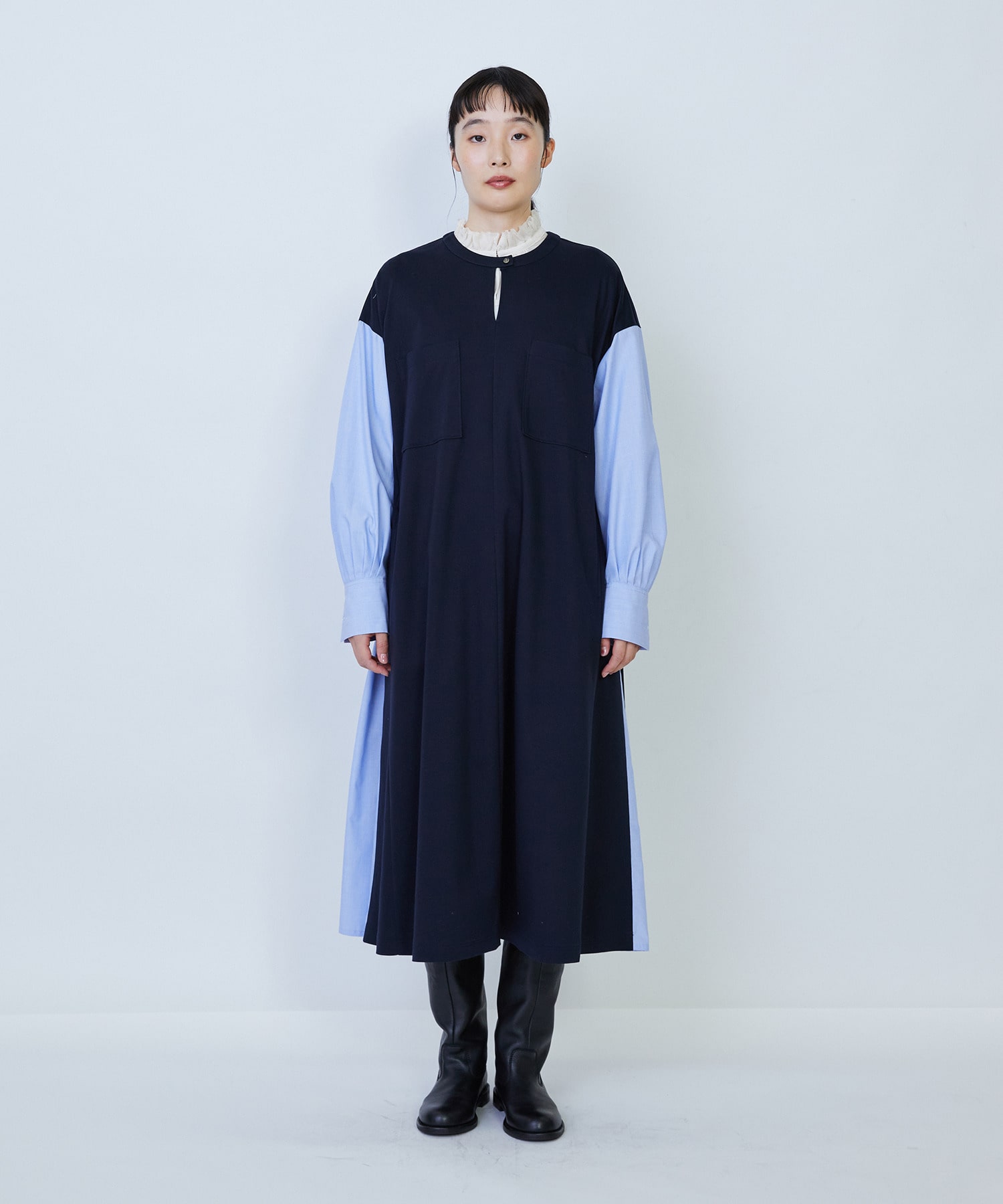 【LOISIR】コットンポンチコンビネーションワンピース 詳細画像 グリーン系その他 4