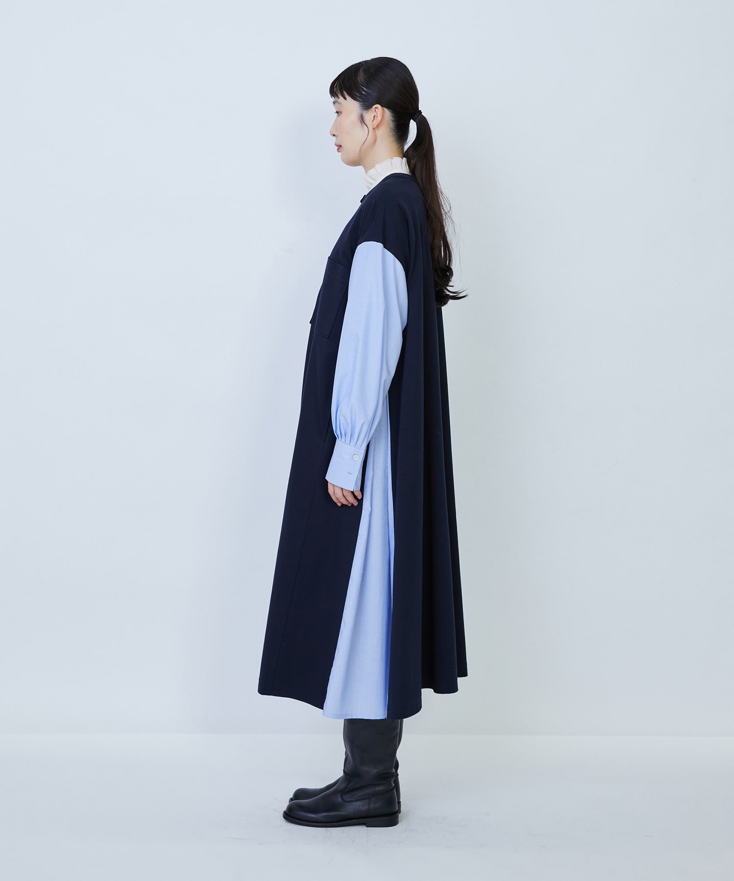 【LOISIR】コットンポンチコンビネーションワンピース 詳細画像 グリーン系その他 5