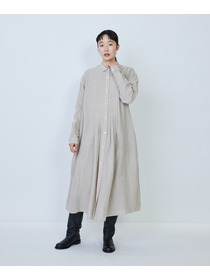 【LOISIR】グランジリネンシャツワンピース 詳細画像 キナリ 1