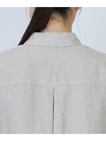 【LOISIR】グランジリネンシャツワンピース 詳細画像 キナリ 8