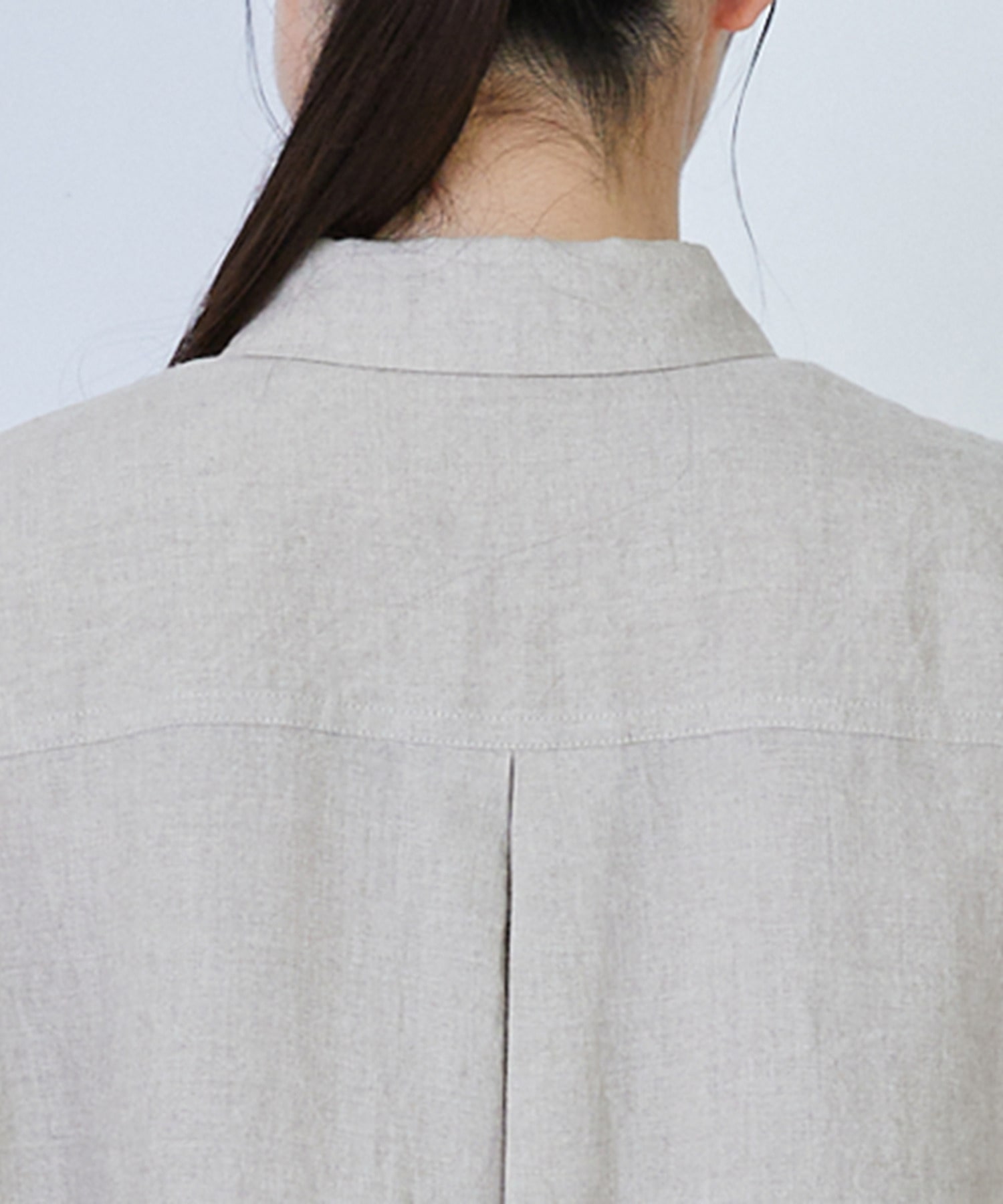 【LOISIR】グランジリネンシャツワンピース 詳細画像 キナリ 8