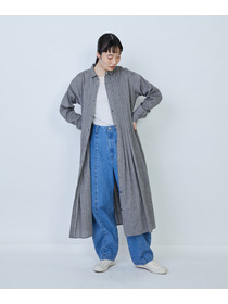 【LOISIR】リネンコットンヤクローンシャツワンピース 詳細画像 グレー 1