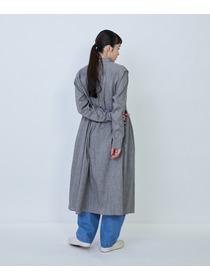 【LOISIR】リネンコットンヤクローンシャツワンピース 詳細画像 グレー 4