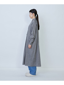 【LOISIR】リネンコットンヤクローンシャツワンピース 詳細画像 グレー 6