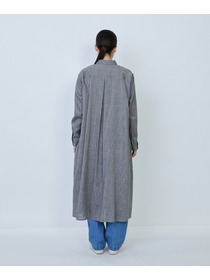 【LOISIR】リネンコットンヤクローンシャツワンピース 詳細画像 グレー 7