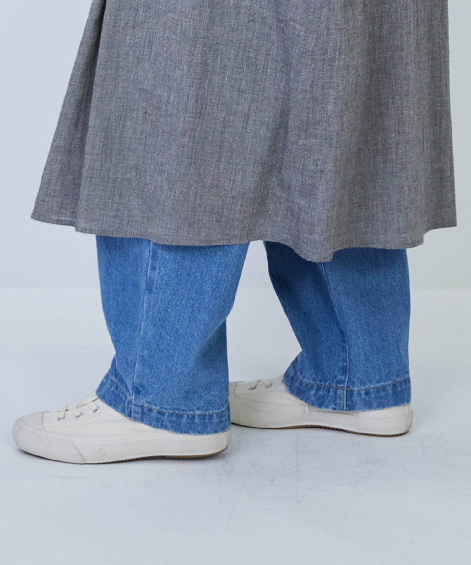 【LOISIR】リネンコットンヤクローンシャツワンピース 詳細画像 グレー 12