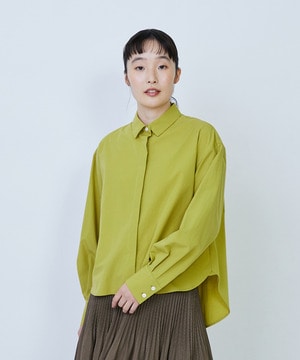 【LOISIR】コットンブロードオーバーシャツ 詳細画像 グリーン 1
