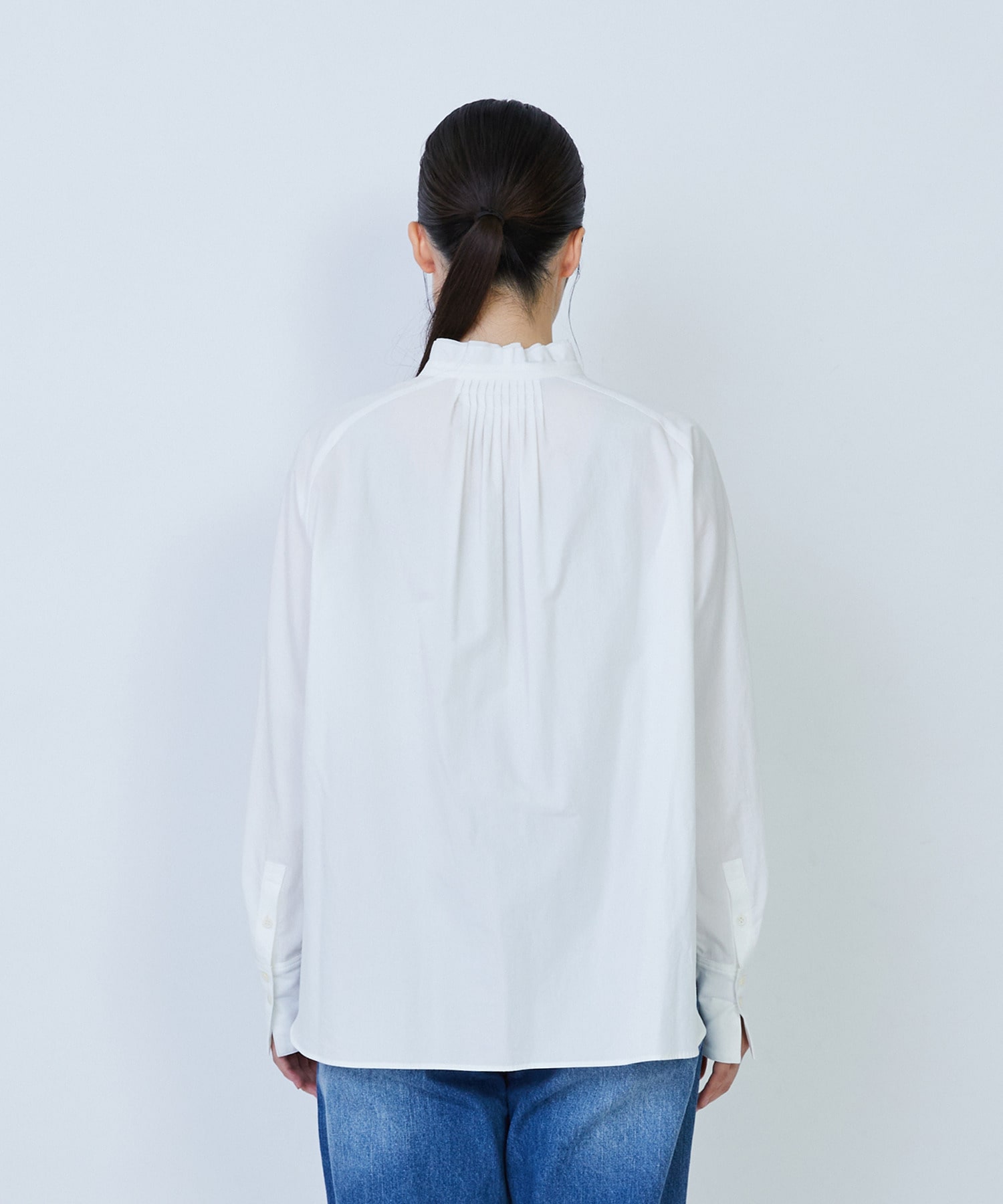 【LOISIR】コットンブロードタックディテールブラウス 詳細画像 ホワイト 7