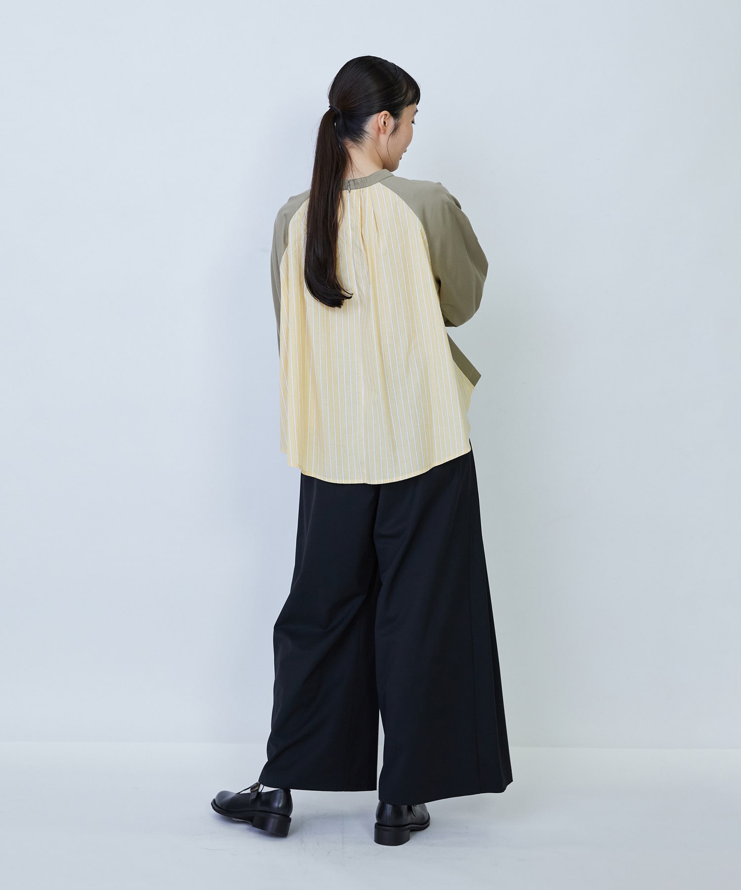 【LOISIR】コットンポンチコンビネーションブラウス 詳細画像 グリーン系その他 10