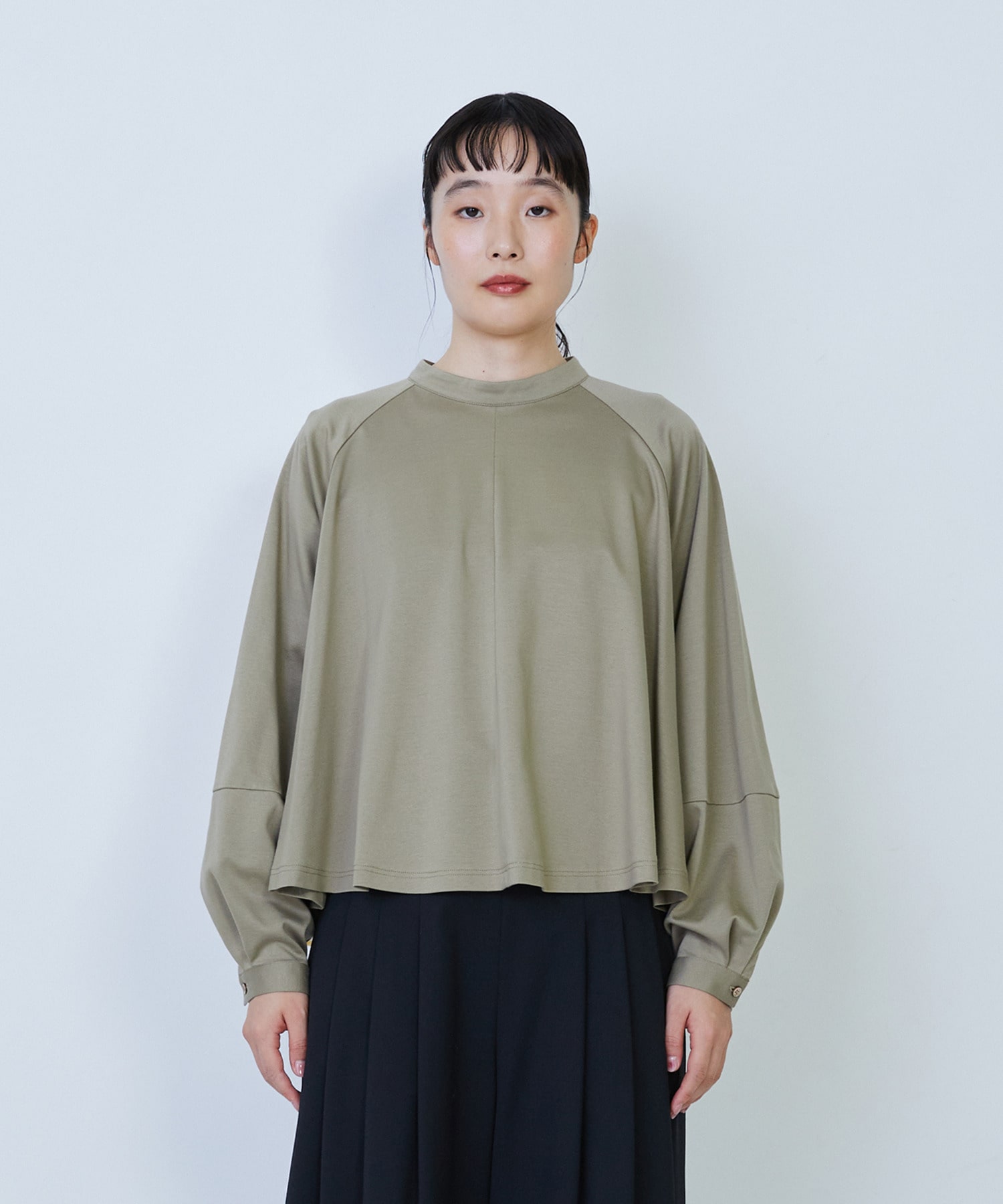 【LOISIR】コットンポンチコンビネーションブラウス 詳細画像 グリーン系その他 11