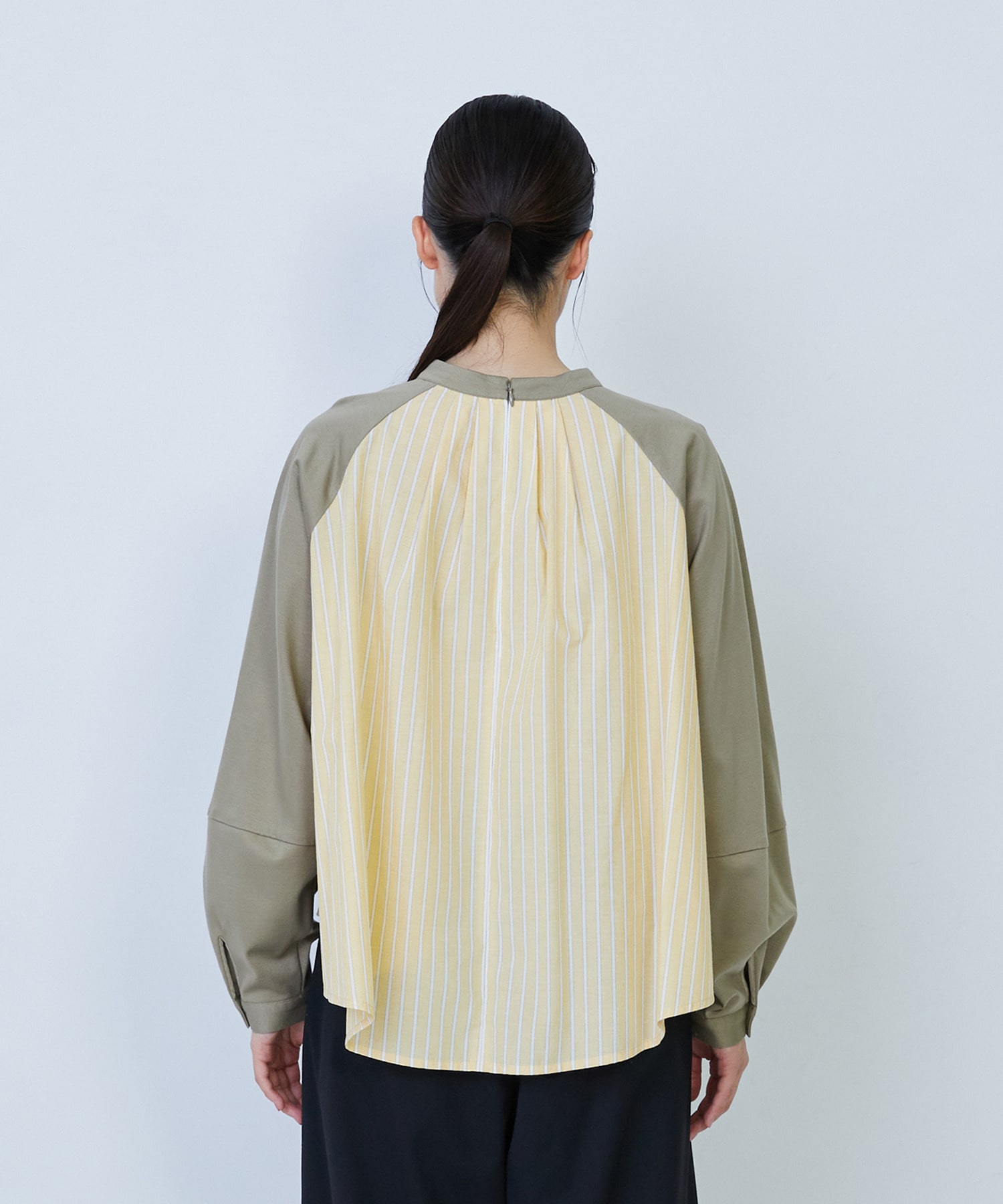 【LOISIR】コットンポンチコンビネーションブラウス 詳細画像 グリーン系その他 13