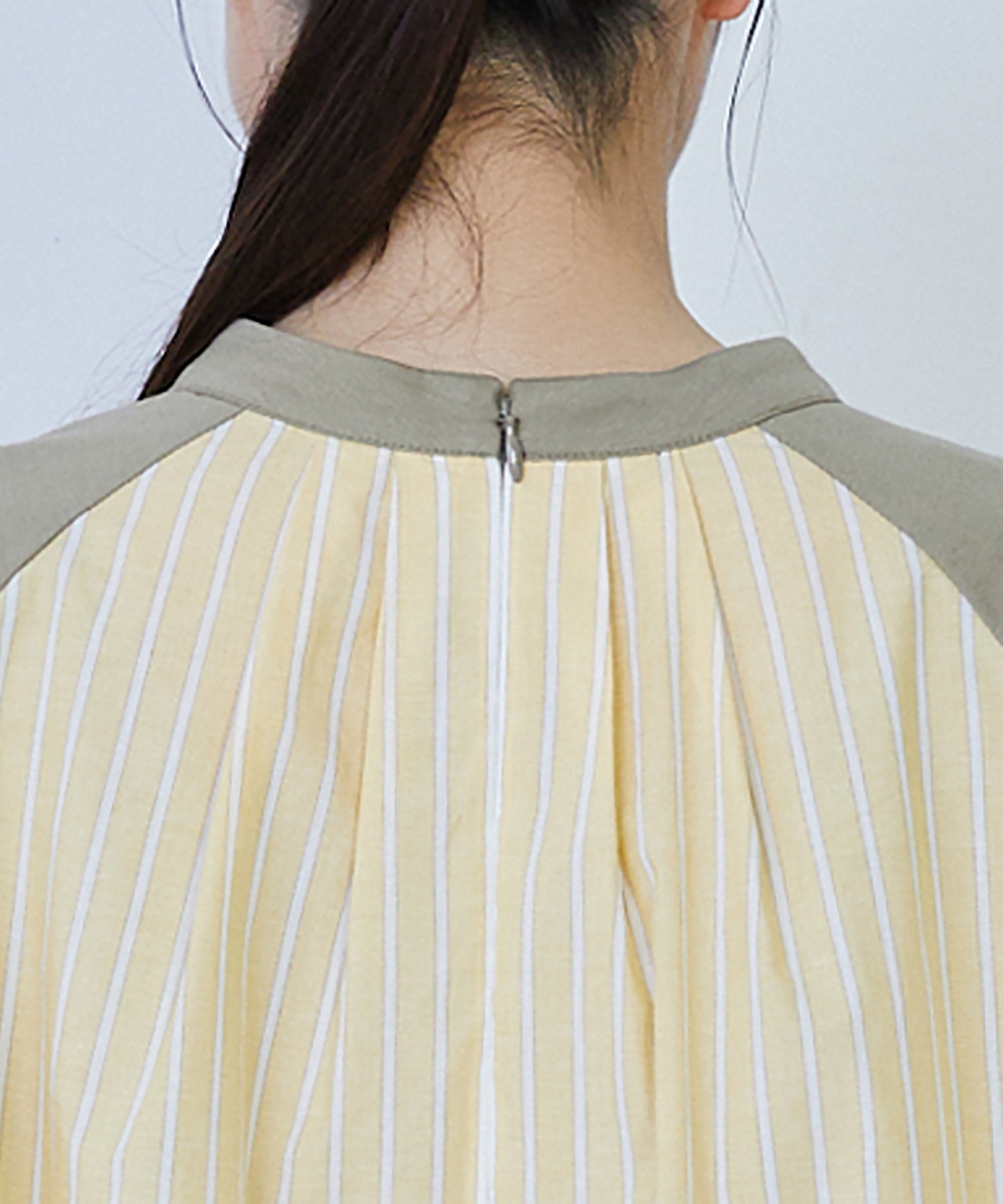 【LOISIR】コットンポンチコンビネーションブラウス 詳細画像 グリーン系その他 15