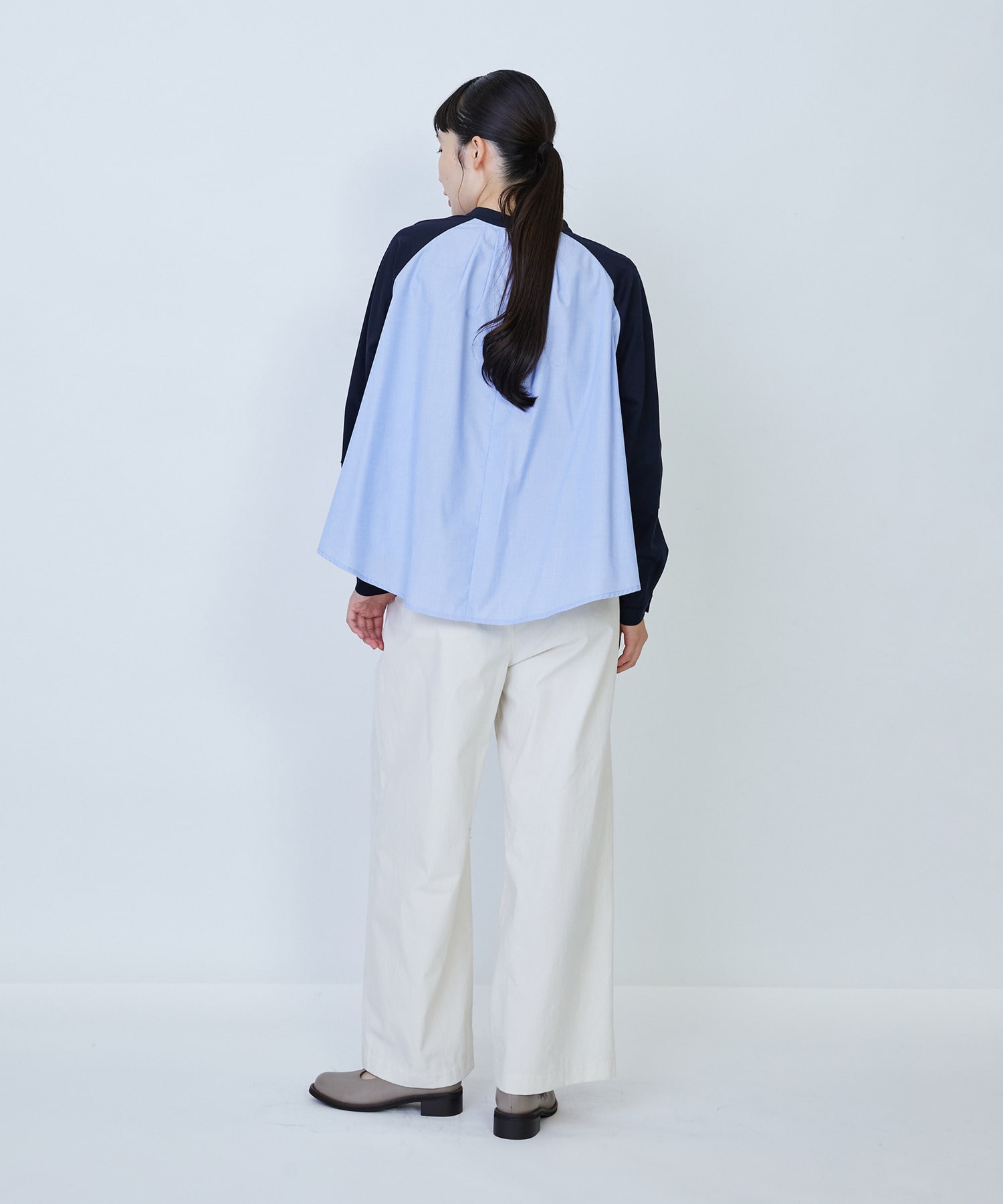 【LOISIR】コットンポンチコンビネーションブラウス 詳細画像 グリーン系その他 3