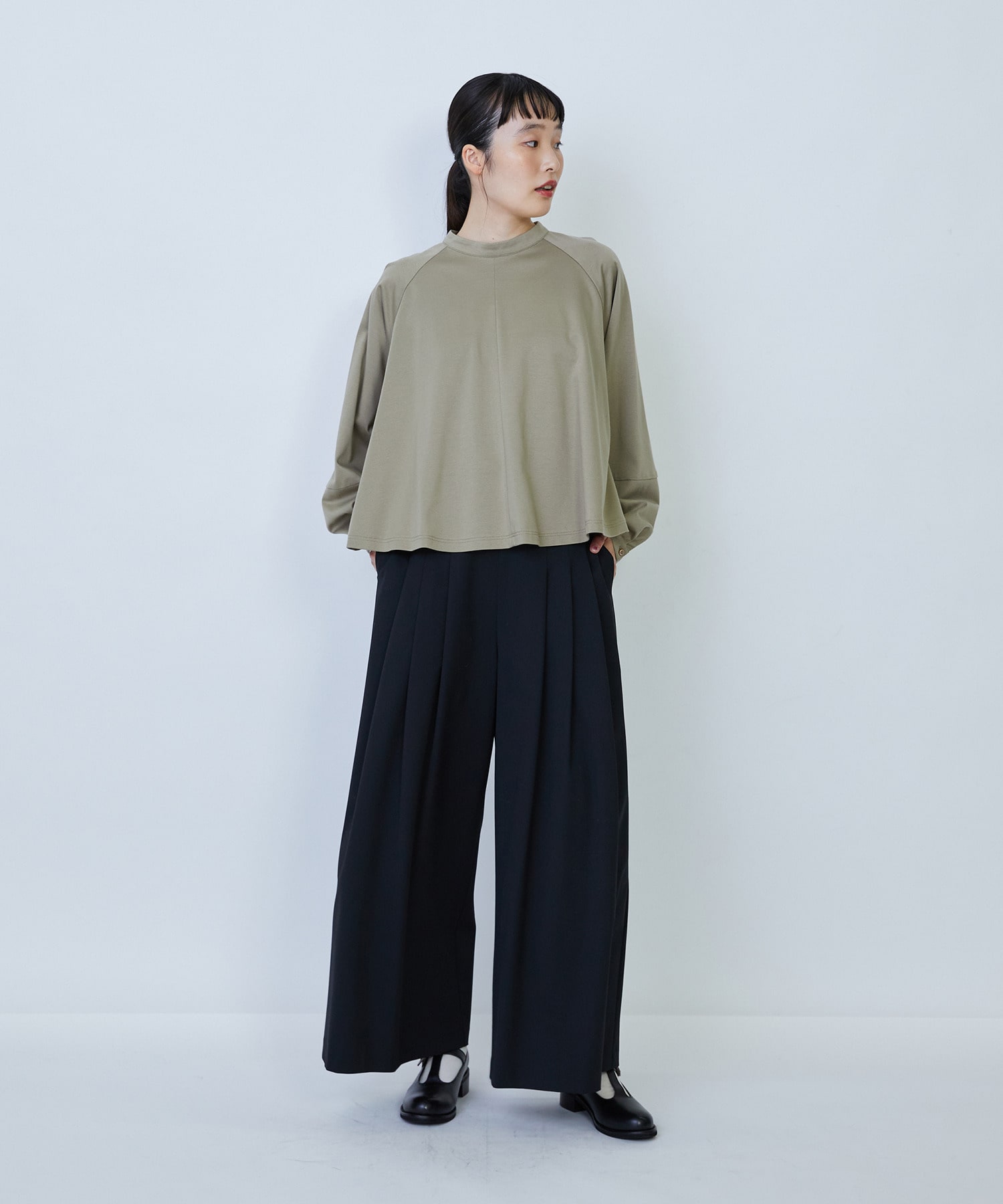 【LOISIR】コットンポンチコンビネーションブラウス 詳細画像 グリーン系その他 8