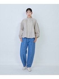 【LOISIR】グランジリネンフリルカラーブラウス 詳細画像 キナリ 3