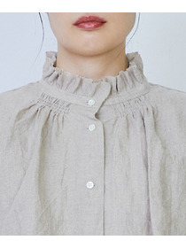 【LOISIR】グランジリネンフリルカラーブラウス 詳細画像 キナリ 9