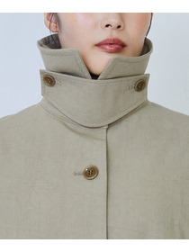 【LOISIR】グランジコットンポプリンステンカラーコート 詳細画像 ベージュ 24