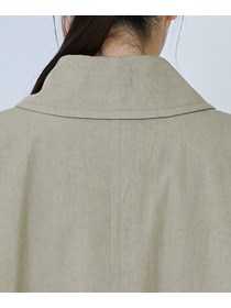 【LOISIR】グランジコットンポプリンステンカラーコート 詳細画像 ベージュ 25