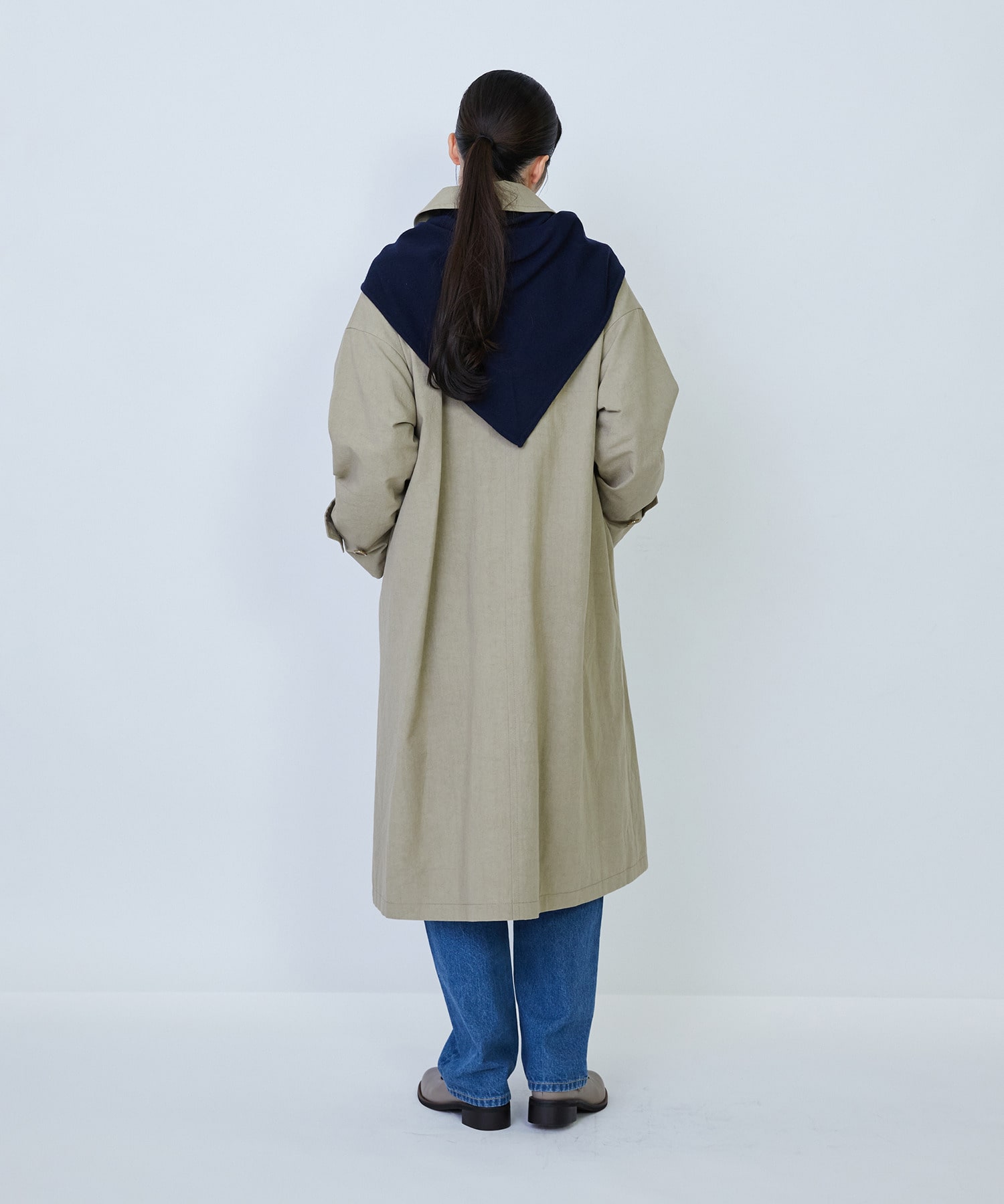 【LOISIR】グランジコットンポプリンステンカラーコート 詳細画像 ベージュ 16