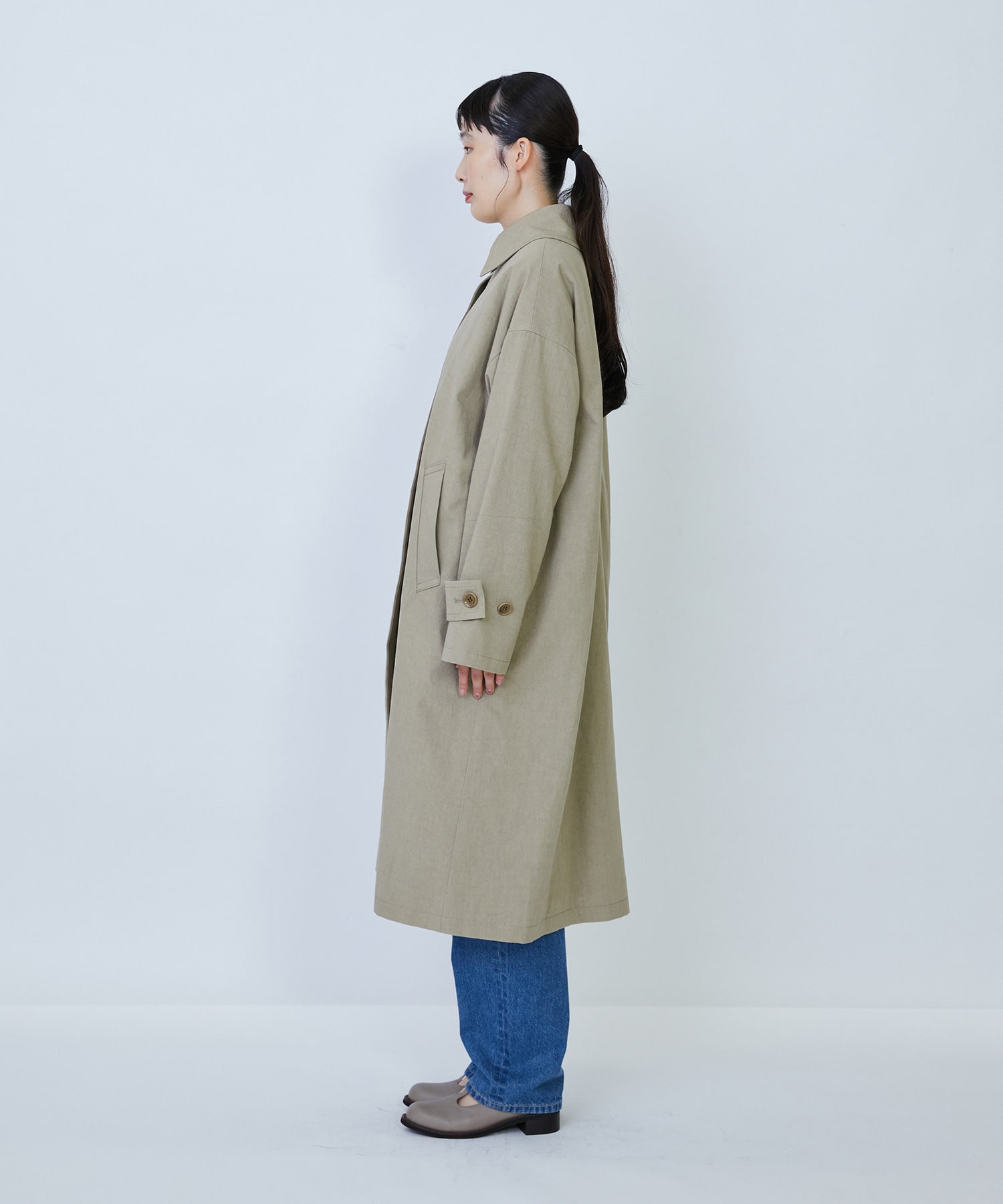 【LOISIR】グランジコットンポプリンステンカラーコート 詳細画像 ベージュ 21