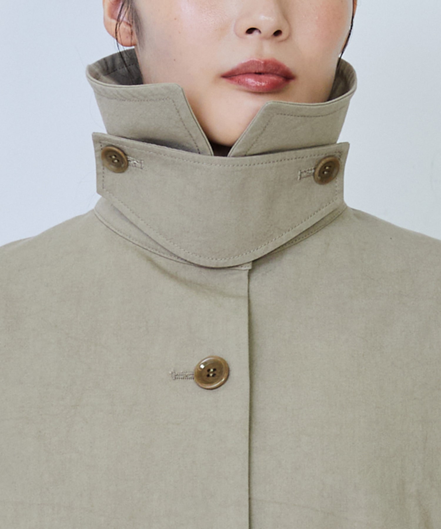 【LOISIR】グランジコットンポプリンステンカラーコート 詳細画像 ベージュ 24